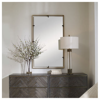 Uttermost 09754 Egon 29-7/8" W x 50" H Rectangular Framed - Warm Gold / Bronze