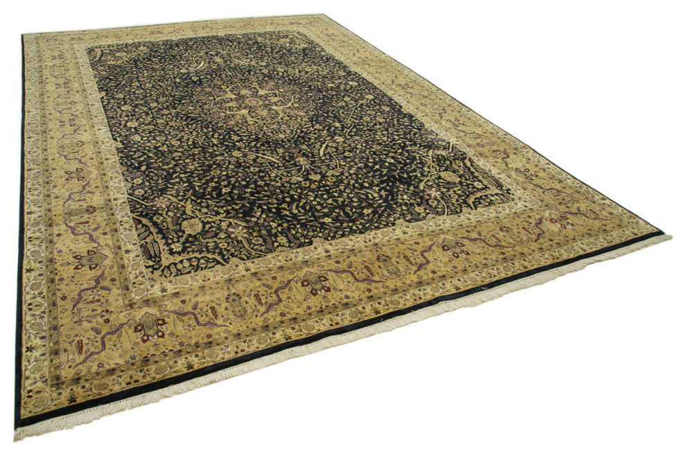 Rug N Carpet - Handwoven Oriental 9' 9" x 13' 11" Large Oushak Area Rug