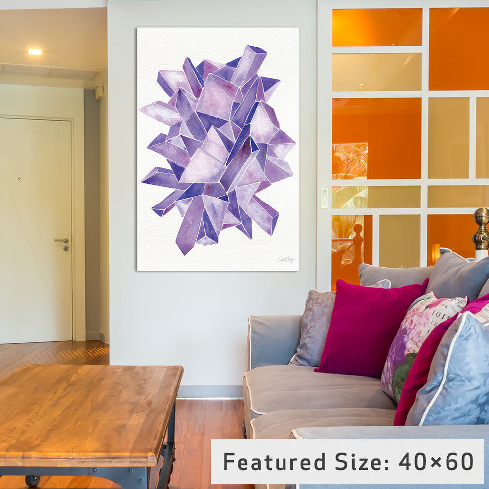 "Amethyst Artprint" by Cat Coquillette, 26x18x1.5, 1-Piece