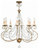 Livex 51908-36 8-Light European Bronze Chandelier, Hand Applied European Bronze