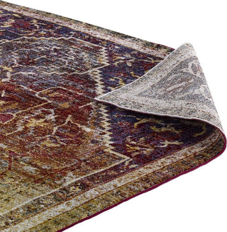 Transitional Distressed Vintage Floral Persian Medallion 8x10 Area Rug
