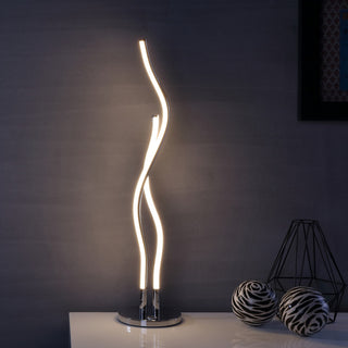 Cairo 26.25" LED Integrated Table Lamp, Chrome
