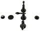 Kingston Brass KB32.AL Victorian 1.5 GPM Widespread Bidet Faucet - Matte Black
