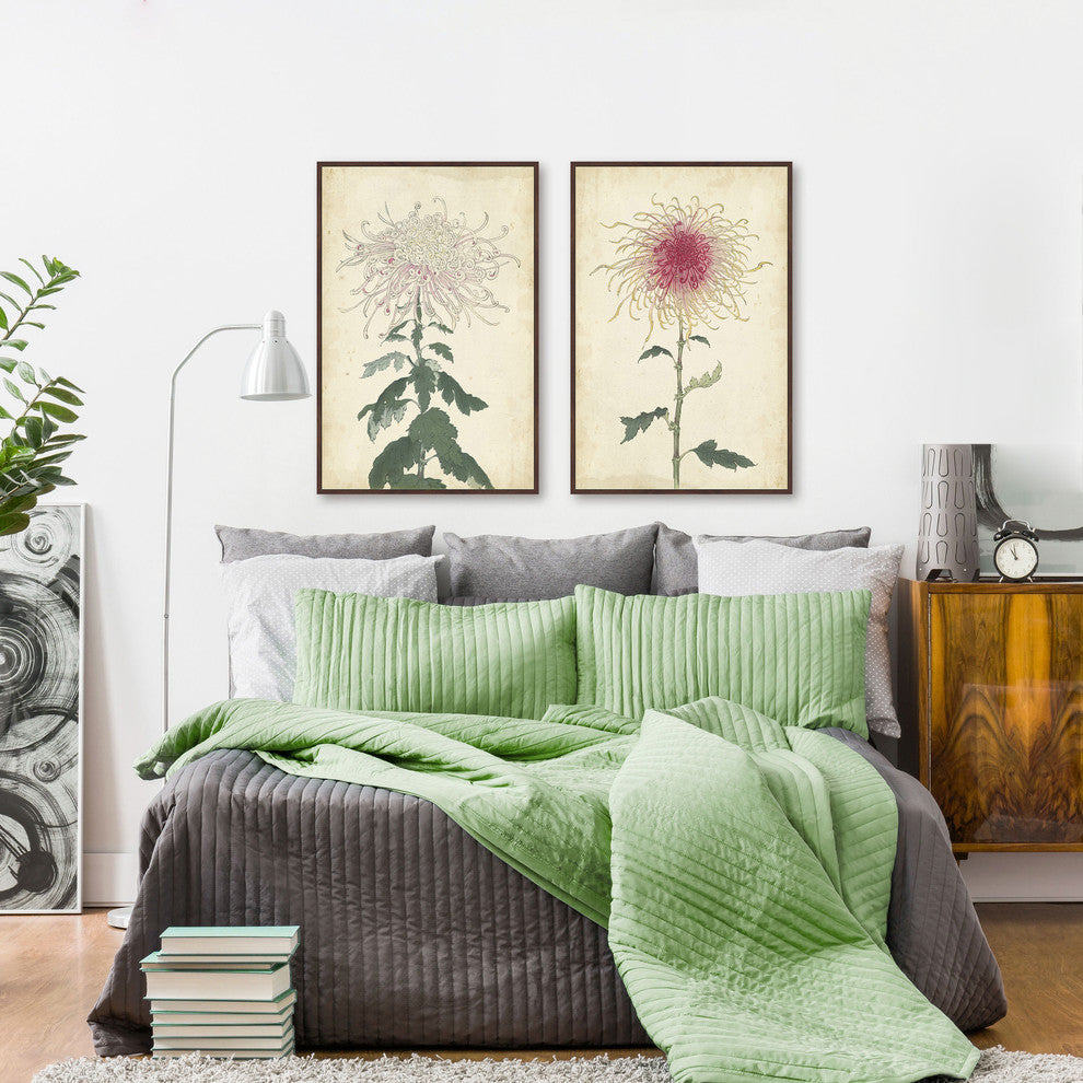Spaghetti Blooms Diptych, 24x18