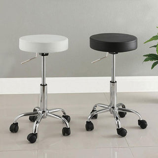 Swivel Vanity Stool with Adjustable Height, White