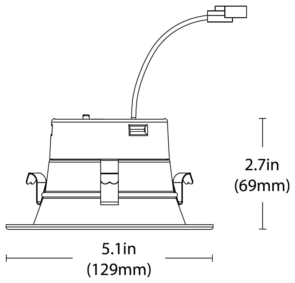 DLR(v6) Recessed LED Downlight, Oil-Rubbed Bronze, Selectable Cct, 1 Pack