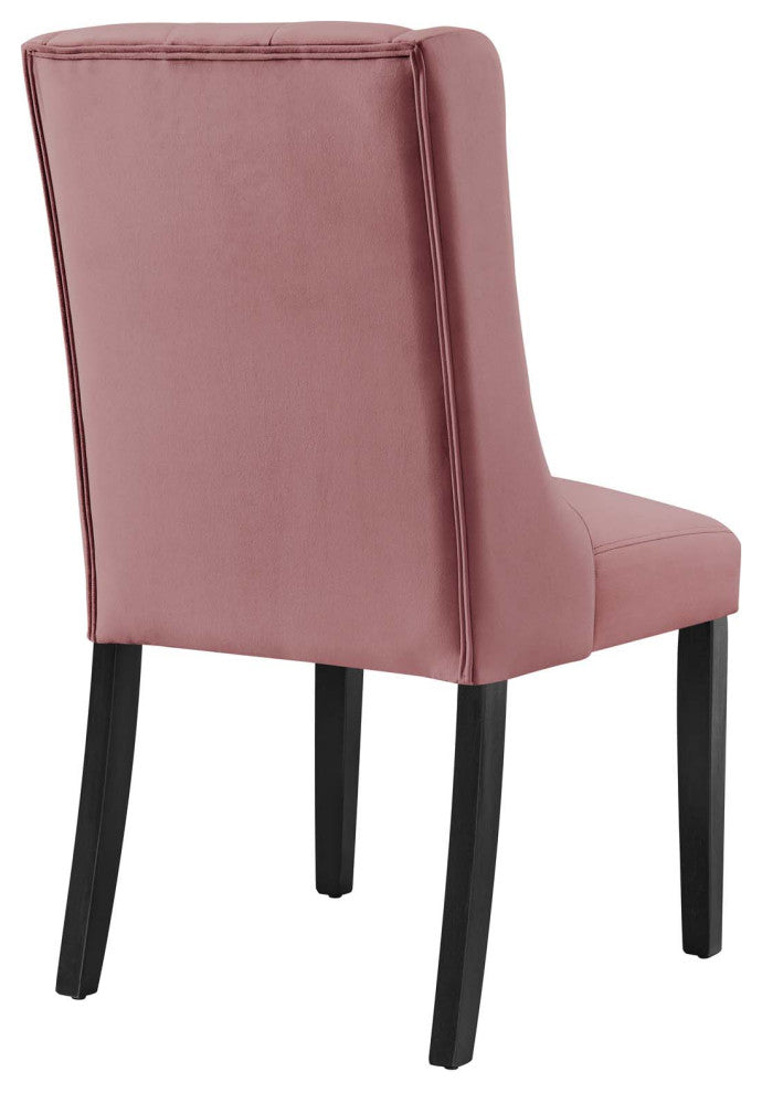 Baronet Performance Velvet Dining Chairs, Set of 2, Dusty Rose