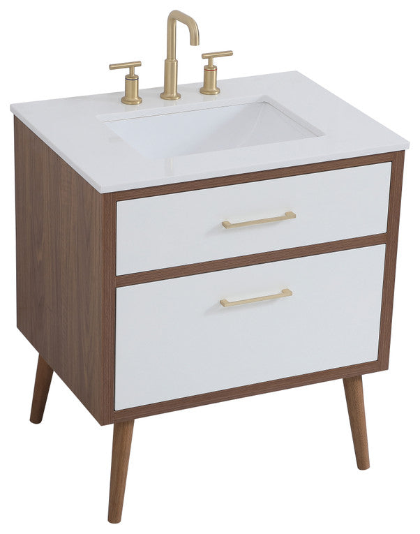 Home Living White 30" Bathroom Vanity