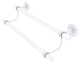 Clearview 24" Double Towel Bar with Twisted Accents, Matte White