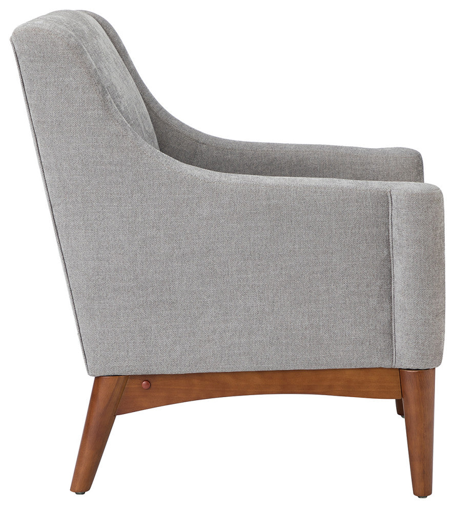 34.2" Comfy Living Room Armchair With Sloped Arms, Gray