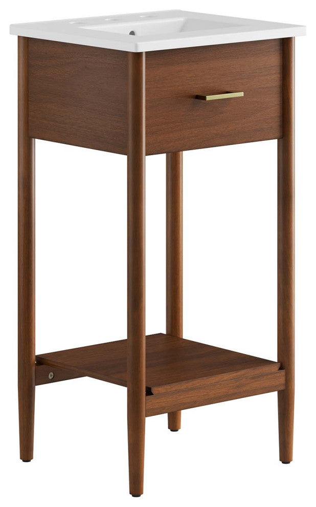 Zaire 18" Bathroom Vanity - Walnut White