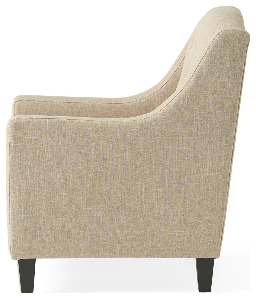 GDF Studio Empierre Tufted Fabric Chair And Ottoman