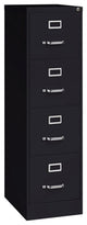 Scranton & Co 22" 4-Drawer Metal Letter Width Vertical File Cabinet in Black