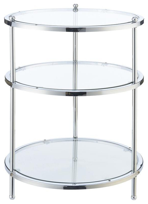 Royal Crest 3 Tier Round End Table