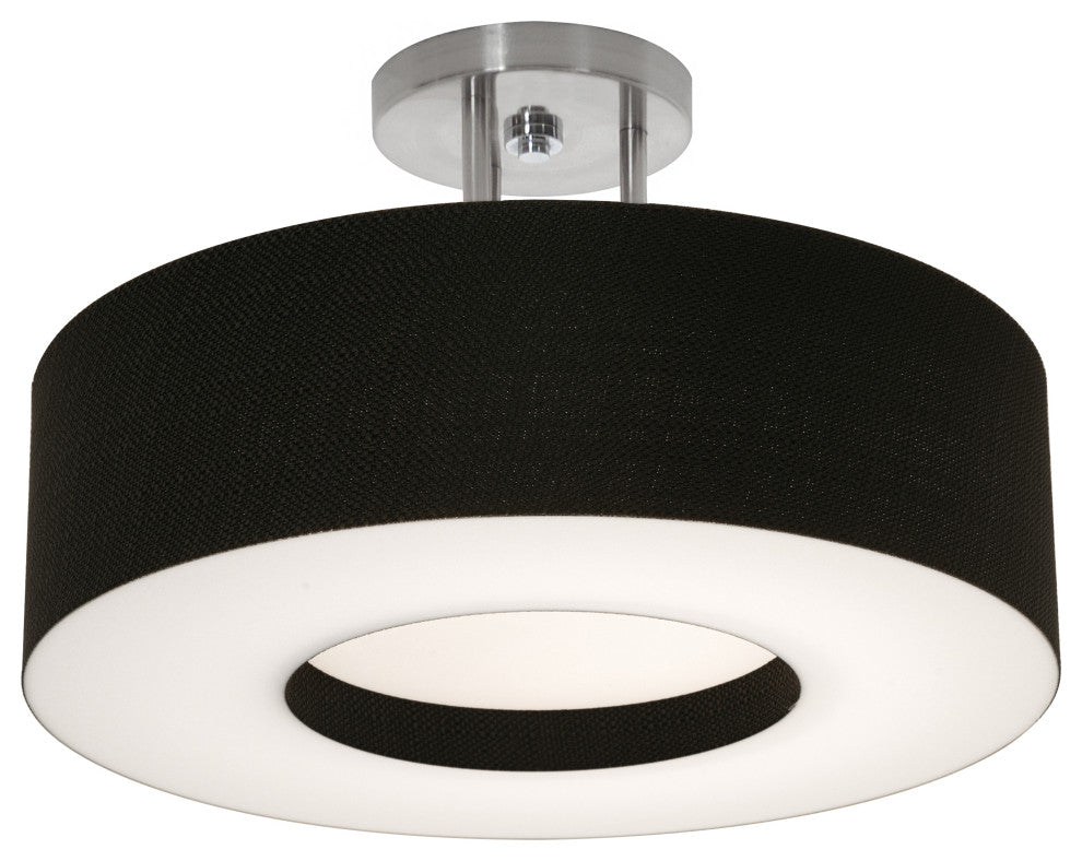Montclair 15'' Fixture Light, Black, Semi-Flush