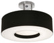 Montclair 15'' Fixture Light, Black, Semi-Flush