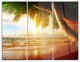 "Caribbean Beach Sunrise" Photo Metal Wall Art, 3 Panels, 36"x28"