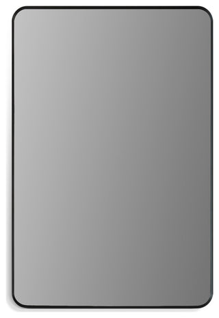 Nettuno Rectangle Bathroom/Vanity Aluminum Framed Wall Mirror, Matt Black, 24"