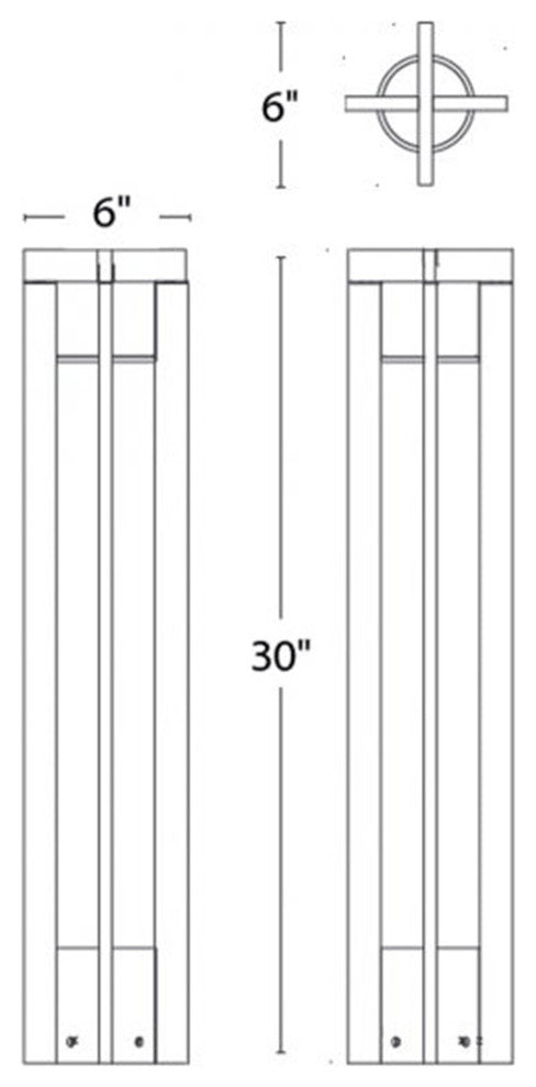 Chamber LED 277V Bollard 2700K, Bronze