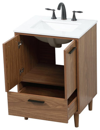 Bailey 19" Modern Walnut Brown-Light Bathroom Vanity