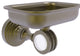 Pacific Grove Wall-Mount Soap Dish Holder with Dotted Accents, Antique Brass