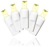 50 5Mm Warm White Lights 6" Spacing On White Wire