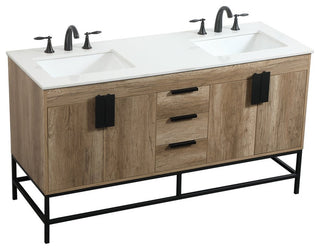 Home Living 22" Modern Natural Oak-Light Bathroom Vanity