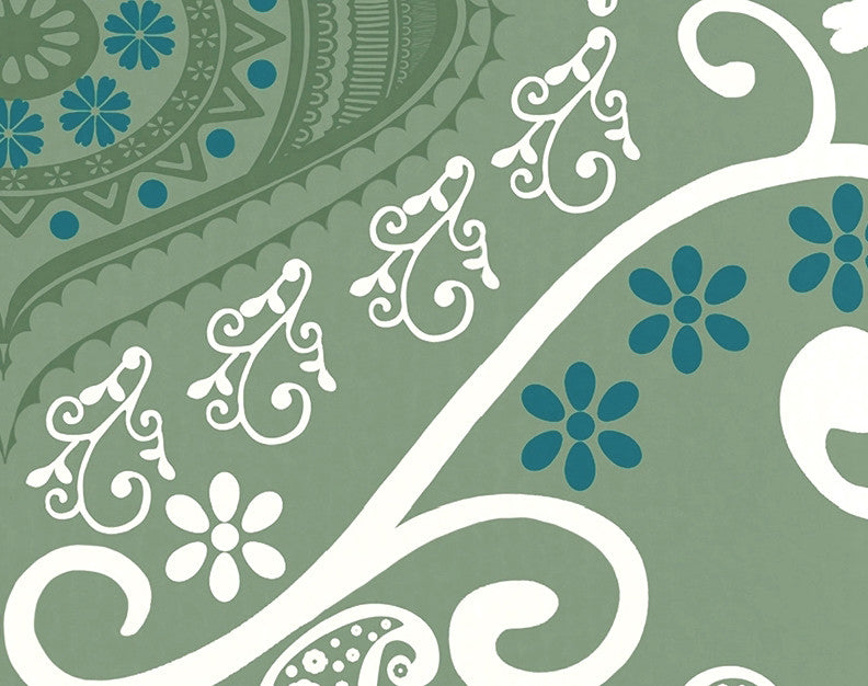 Illuminate Geometric Print Kitchen Towel, Green