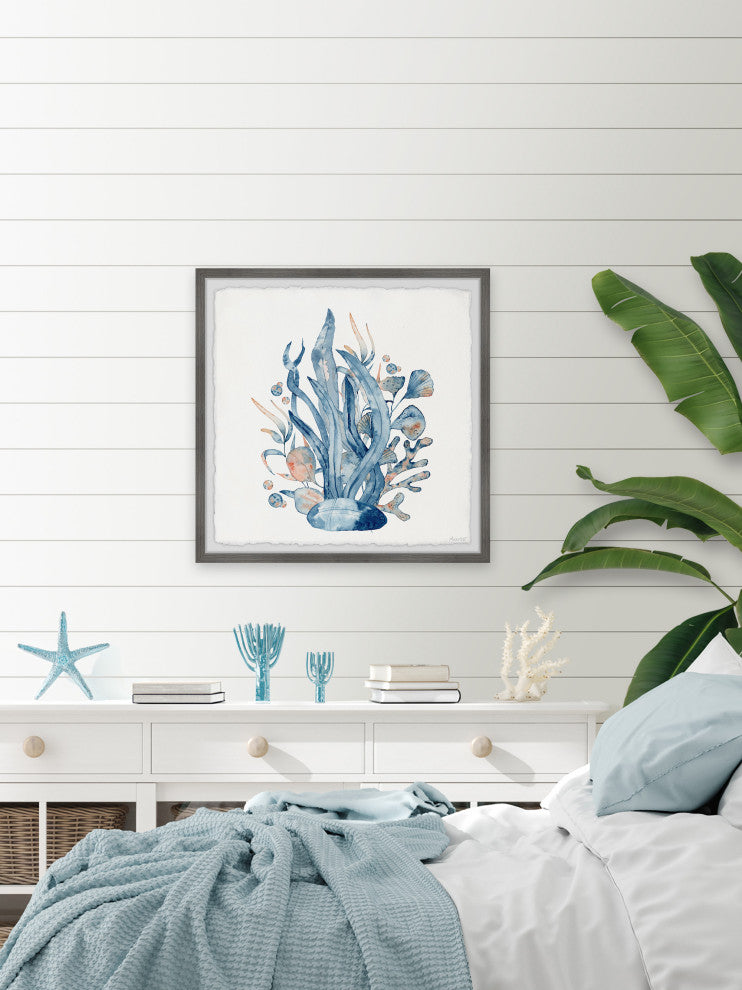 "Coral Garden" Framed Painting Print, 24x24