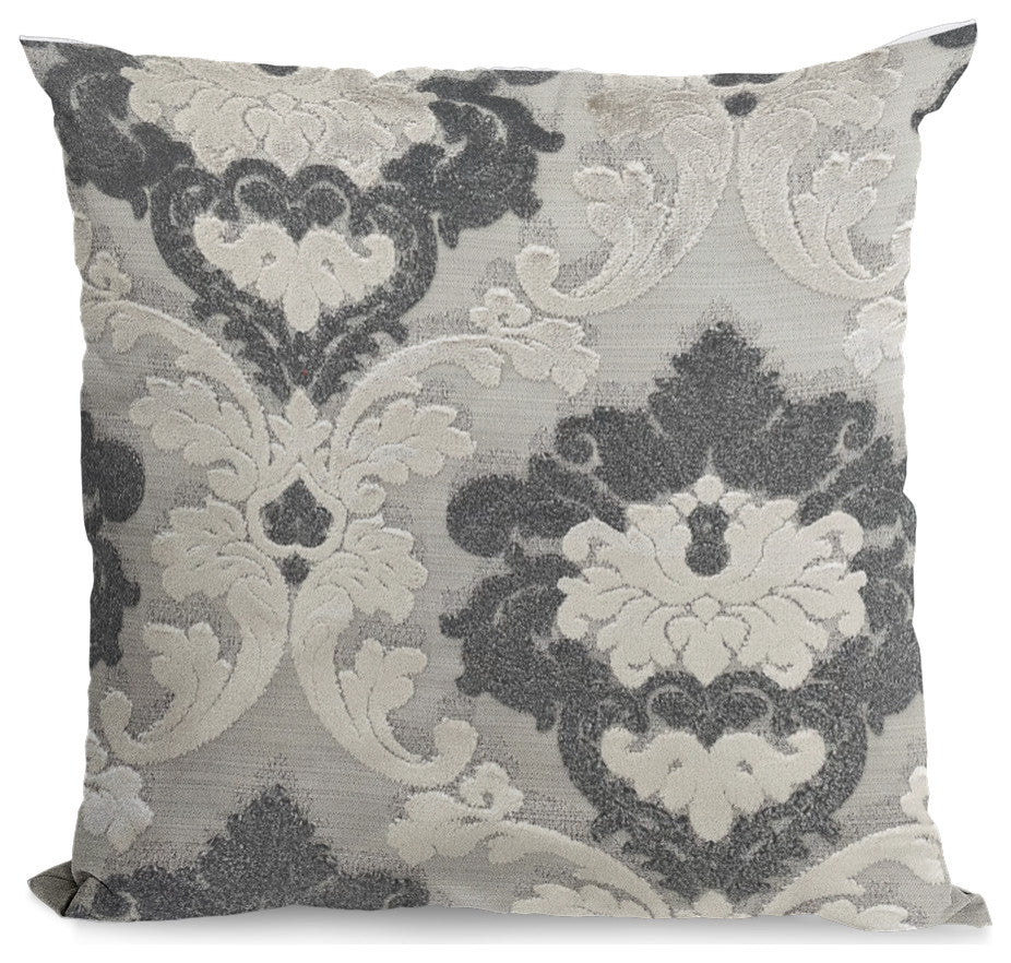 Leilani Fleurs Luxury Throw Pillow in Blue and Beige Tones, 16"x16"