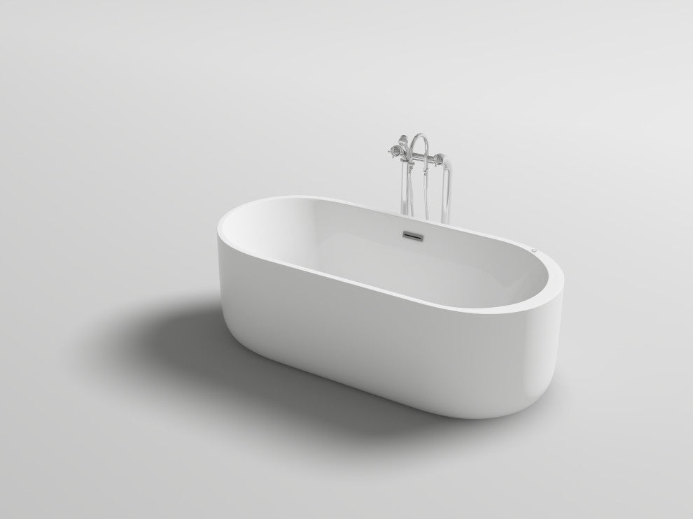 Broxton 67" Freestanding Air jetted Bathtub with no faucet