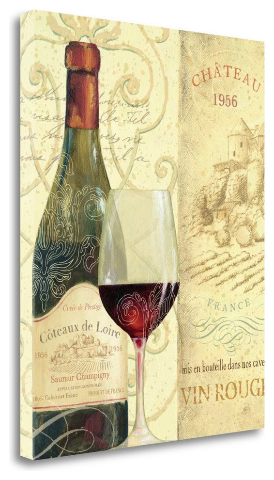 "Wine Passion II" By Daphne Brissonnet, Giclee Print on Gallery Wrap Canvas