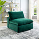Sofa Middle Chair, Velvet, Green, Modern, Living Lounge Hotel Lobby Hospitality