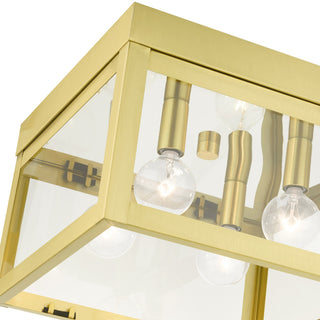 Satin Brass Transitional, Nautical,  Mission, Flush Mount