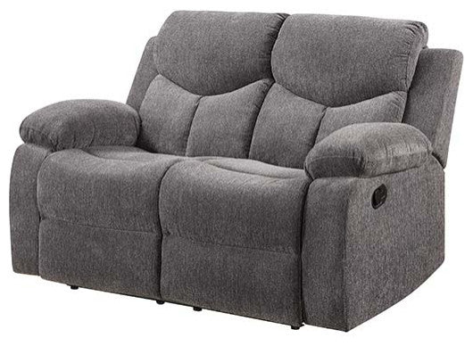 Acme Kalen Loveseat Motion Gray Chenille