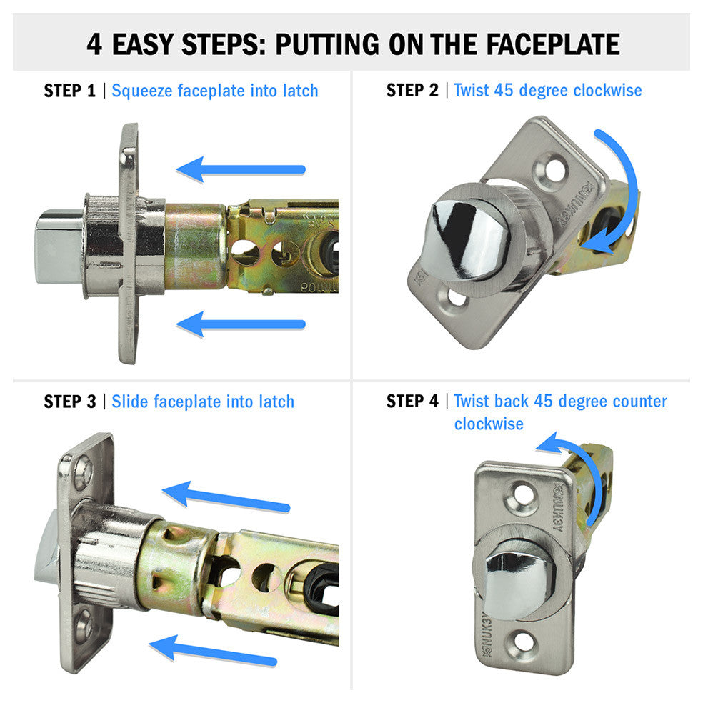 Nuk3y Hulk Series Lever Door Handle Slim Square Modern Contemporary Lever Set, M
