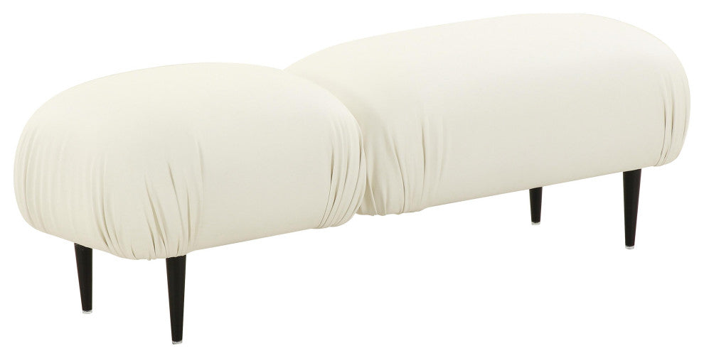 Adalynn White Vegan Leather Bench