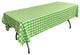 Polyester Gingham Checkered 60"x108" Rectangular Tablecloth, White and Lime