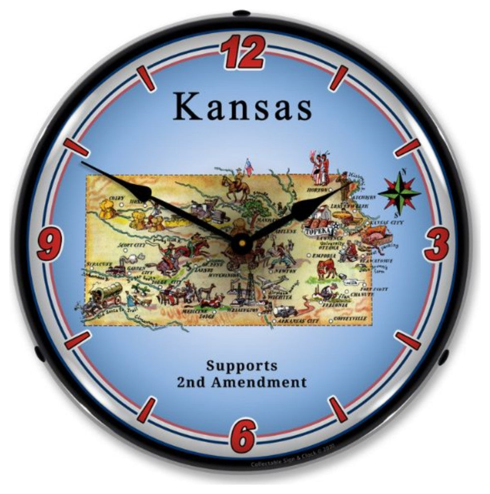 N20031039 Kansas Supports the 2nd Amendment Clock