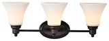 CHLOE Lighting Janet Contemporary 3-Light Rubbed Bronze Bath Vanity Fixture