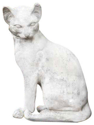 Cat Waiting 13" Garden Animal Statue