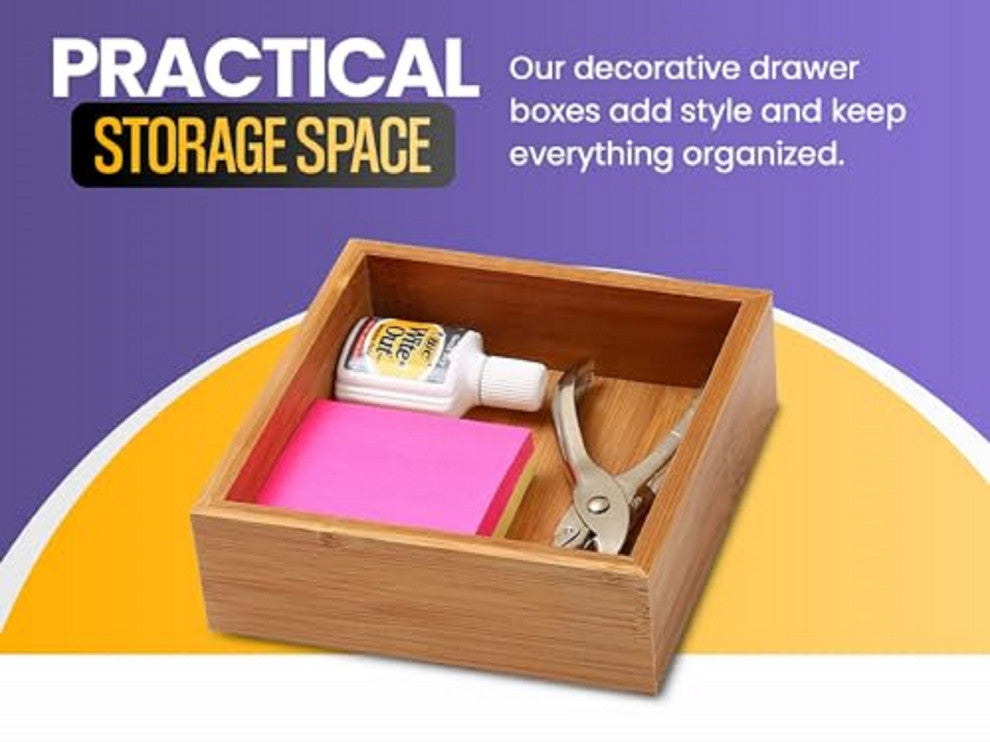 YBM Home Kitchen Drawer Organizer Storage Box 6 Pack, 3x12x2 Inch