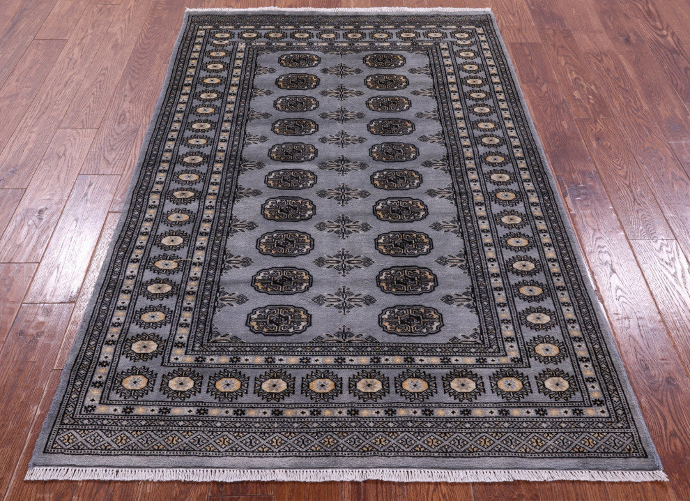 4' 0" X 6' 2" Silky Bokhara Hand Knotted Wool Rug - Q21834