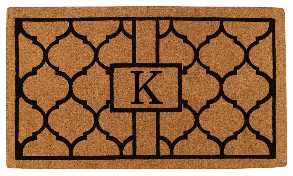Pantera Monogram Doormat, Extra-Thick 3'x6', Letter K