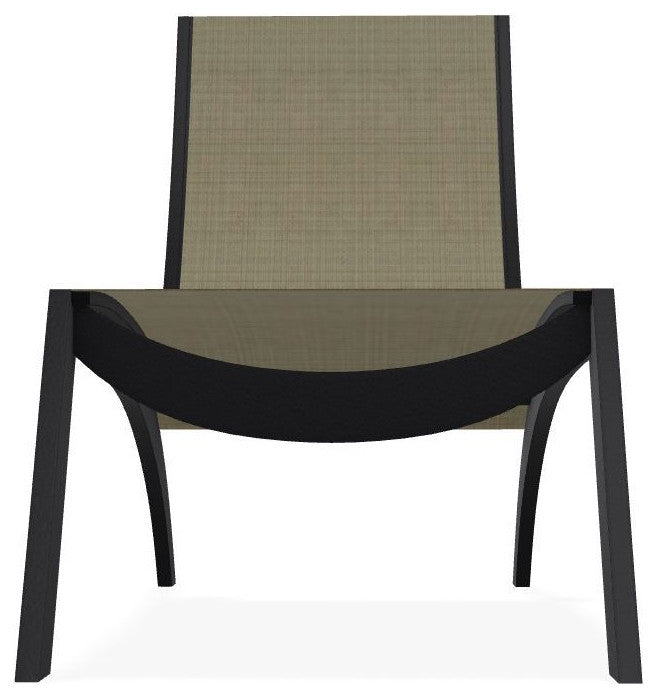 Dune Sling Stackable Outdoor Hydro-Lounge Chaise, Elevation Stone/Black