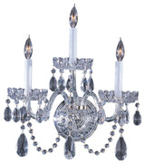 Crystorama 1033CHCLMWP Three Light Wall Mount Traditional Crystal
