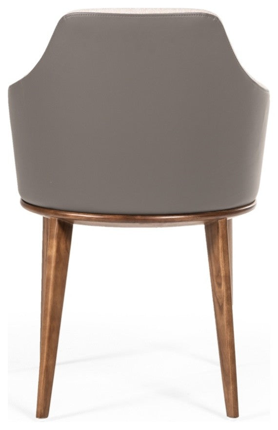 Modrest Megan Modern Beige and Gray Dining Chair