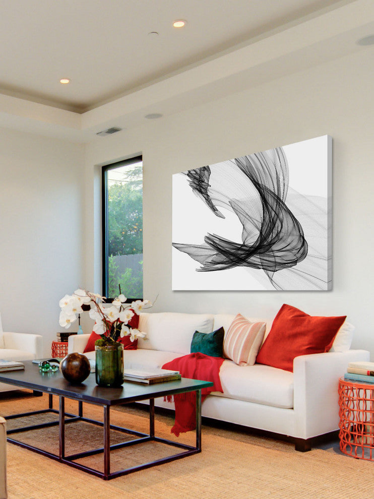 "Abstract Black and White 20-29-04" Print on Canvas by Irena Orlov