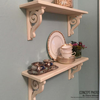 1 3/4"W x 4"D x 8"H Clarksville Bracket, Cherry