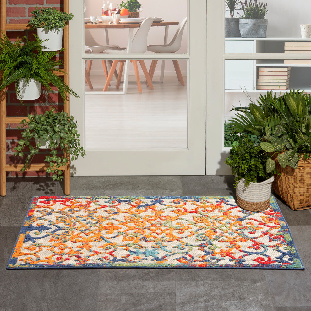 Nourison Aloha 3' x 5' Multicolor Contemporary Area Rug